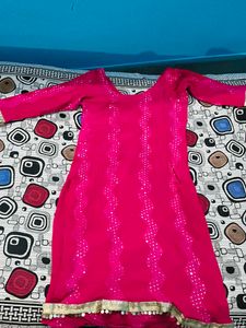 Heavy Party Wear Pink &amp; Blue Salwar  Suit