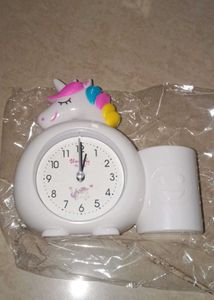 Cute Unicorn Alarm Clock with Pen Holder
