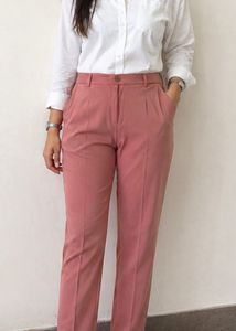 Stylish Dusty Rose Formal Trousers