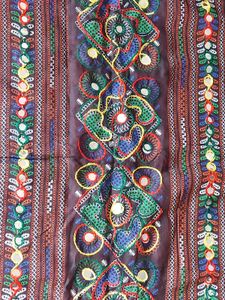 Embroidered Dupatta with Mirror Work