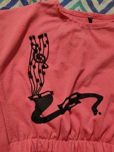 Coral Pink Designer Top