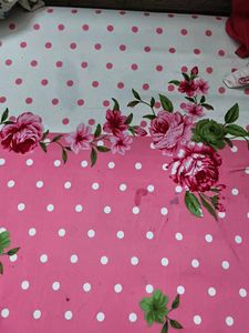 Floral &amp; Polka Dot print bedcover