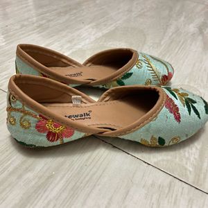 Cute Baby Shoes with Floral Embroidery