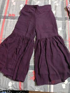 Elegant Purple Kurta &amp; Sharara Set with Dupatta