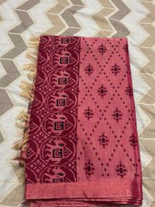 Beautiful Pink Printed Saree