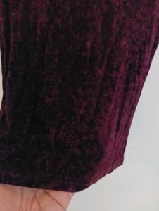 Burgundy Mock Neck T-Shirt