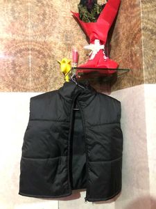 Black Puffer Jacket Sleeveless