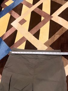 imported Greyish green Straight stretchable Pants