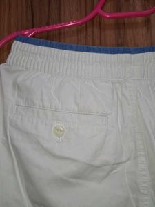 White Casual Shorts