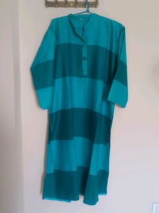 Never worn Teal Striped Kurta