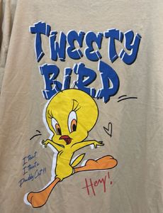 Cute Tweety Bird Back Print T-Shirt