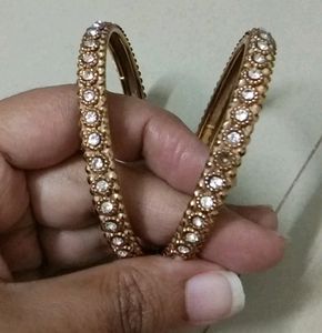Brass Metal Bangles Anti Tarnish With Studs