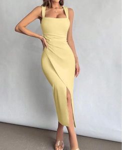 Chic Yellow Bodycon Dress