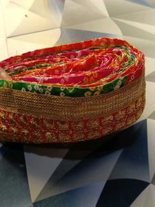 multi colour saree lace