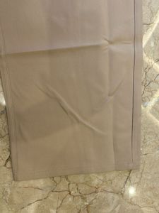 Beige High-Waisted Wide-Leg Trousers