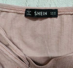 Pink Puff Sleeve Tie Front Top