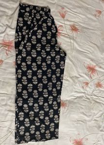 Blck cotton Printed Palazzos