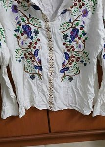 Embroidered Floral Top - L/XL Size