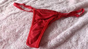 Red Lace Thong Panty