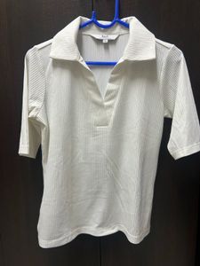 SALT ATTIRE WHITE POLO