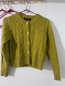Cable Knit Button-Up Cardigan