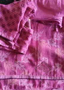 beautiful daily wear saree set, blouse and peticoa