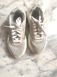 Stylish Pink & Grey Sneakers