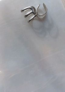 Silver Three Lines Ear Cuffs