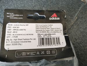 Adidas Ankle Length Socks 3 Pairs Pouch