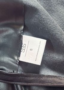 Black Faux Leather Mini Skirt