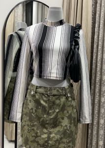 SHEIN Rare Find Striped High Neck Top