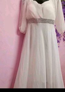 Elegant White Maxi Dress offer price 💕