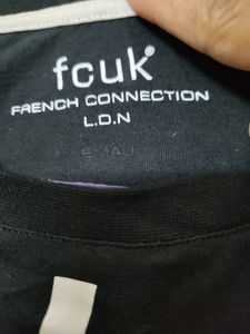 FCUK Black Graphic Tee - Size S