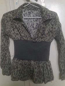 Leopard Print Corset Top