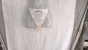 I. Sheer Lace Thong Panty