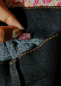 Black Denim Button straight skirt(new)
