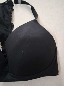 34D Lace Trimmed Black Bra