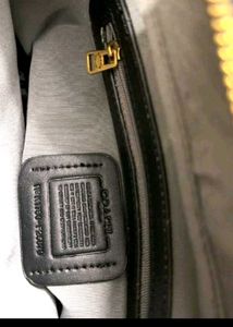 Coach Black Snake Trim Tote Bag