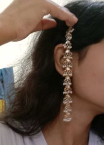 Elegant Pearl &amp; Kundan Drop Earrings