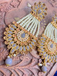 kashmiri Pearl Drop Earrings