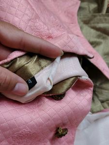 Pink Brocade Ethnic Jacket