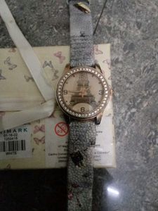 Eiffel Tower Watch with Rhinestone Bezel