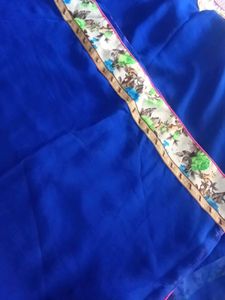 Vibrant Royal Blue Saree