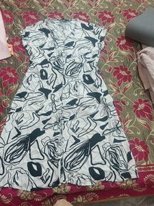 Abstract Print Button-Down Dress