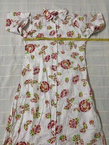 Floral Print Button-Down Dress