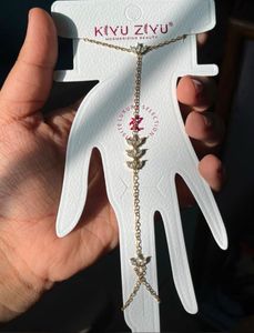 Gold Chain Bracelet with Rhinestone Details