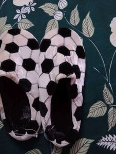 football themed bathroom slippers