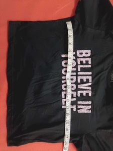 Black 'Believe In Yourself' Graphic Tee