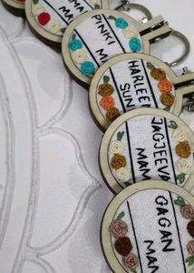 Hand Embroidered Keychain