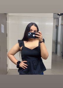 Black top sleeveless elegant looking